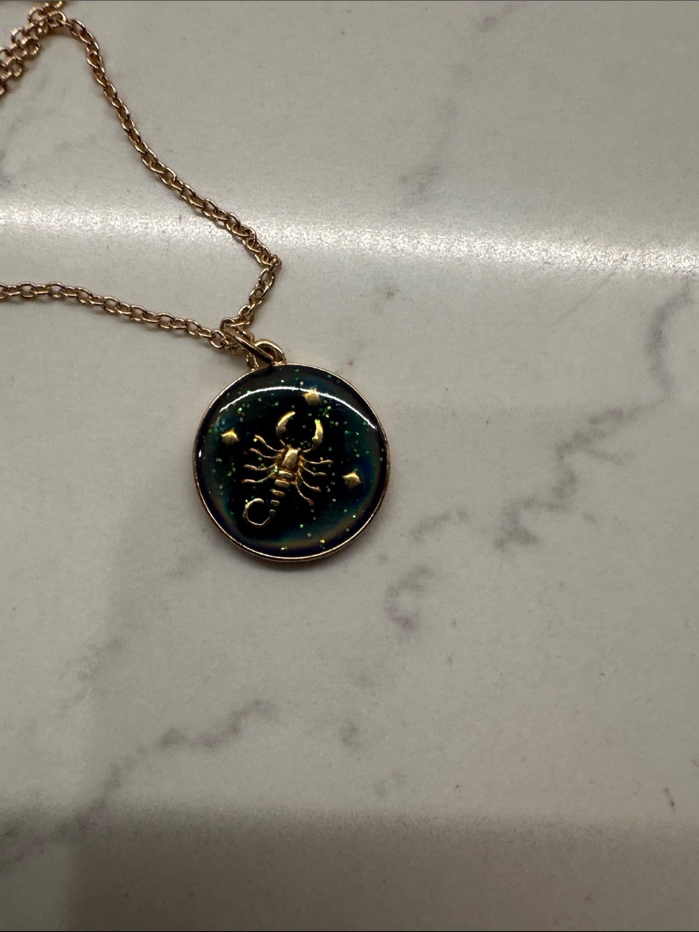 Gold Zodiac Mood Pendant Necklace - Picture 3 of 3